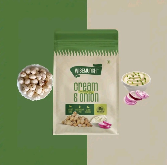 Wise Munch Cream & Onion Roasted Flavoured Makhana 66gm