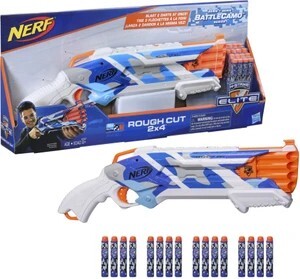 Nerf N-Strike Elite BattleCamo Series Rough Cut 2x4 for Kids Ages 8 and up Guns & Darts (Multicolor)