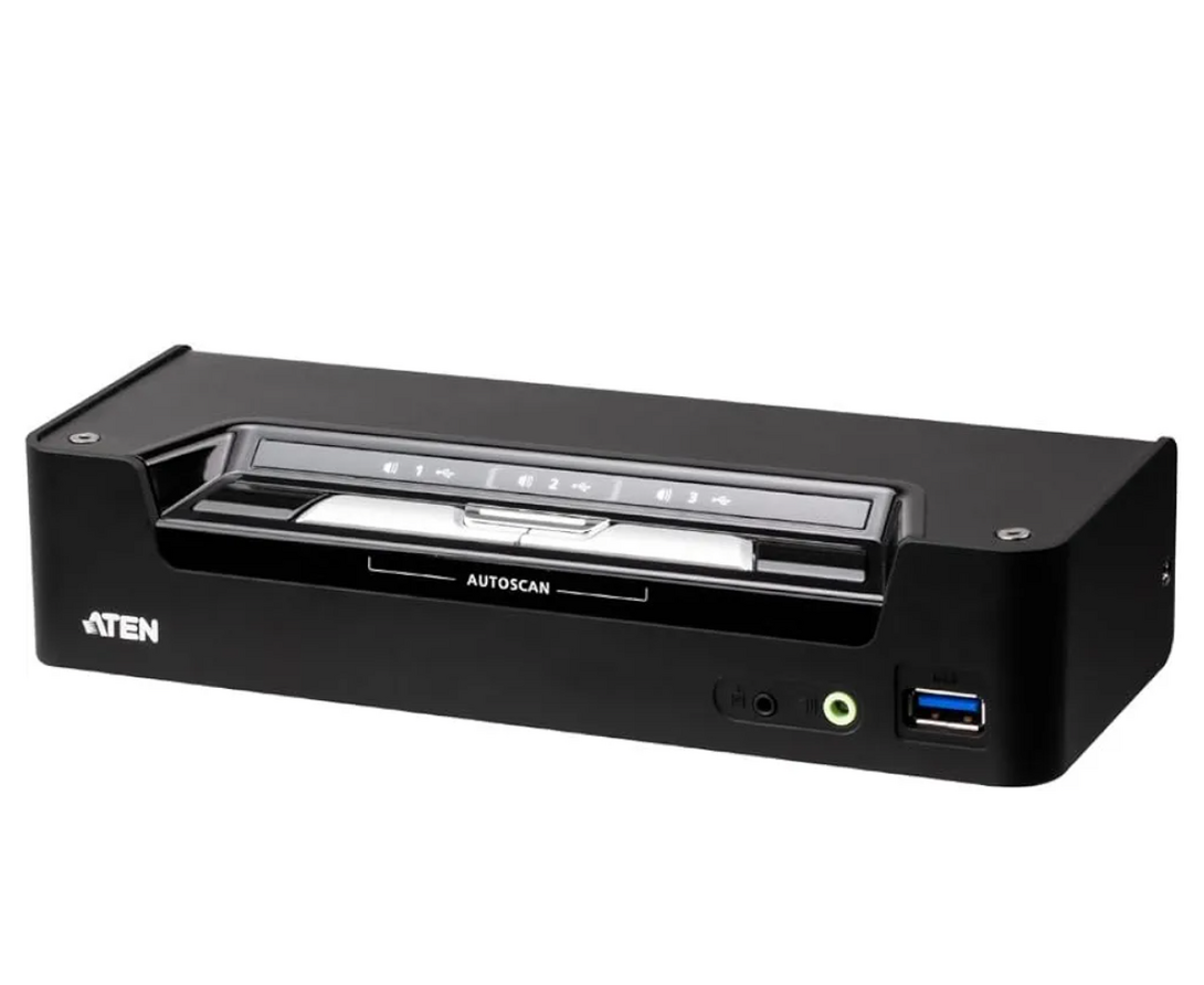 ATEN 3-Port USB-C DP Hybrid KVMP Switch W/in