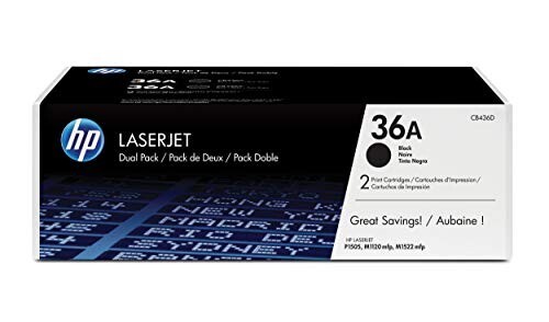 HP 36A Black Original Laserjet Toner Cartridge (Dual Pack)