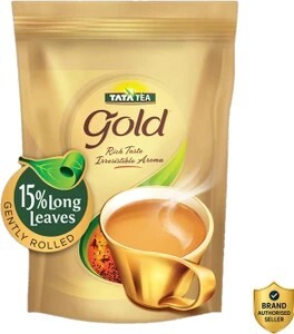 Tata Tea Gold Black Tea with Gently Rolled Aromatic Long Leaves U...more