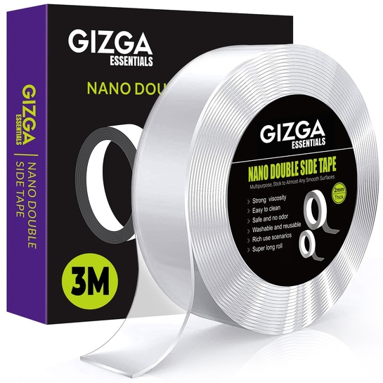  GIZGA Essentials Nano Double-Sided Heavy Duty Tape 3m @ ₹229 | 23% OFF | Reusable & Washable!