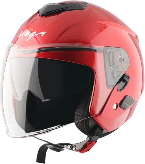 Vega VO 04 Punch Dual Visor Open Face Riding Helmet 
