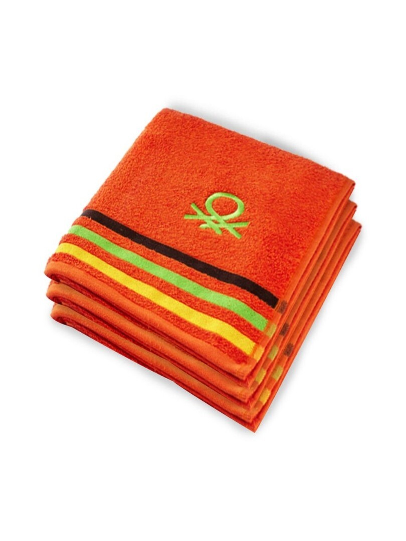 Buy United Colors Of Benetton 3Pcs Red & Green Pure Cotton 450 GSM Face Towels - Face Towels for Unisex 34111260 | Myntra