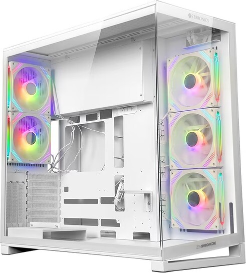 Zebronics Premium Gaming Case, Full-Tower, EATX, ATX, 5 ARGB Fans, Upto 480mm AIO Support
