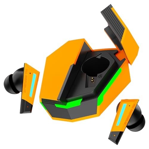 Nu Republic Transform-X with X-Bass, ENC Technology, 60 Hrs Playtime, TWS with Mic and Hall Sensor, Fast Charge, Dual Mode TWS Earbuds - Yellow