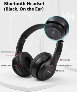 BUFONA P47 Bluetooth Gaming Headphone Wireless Sport Earphone With FM&SD Card Slot Bluetooth Headset