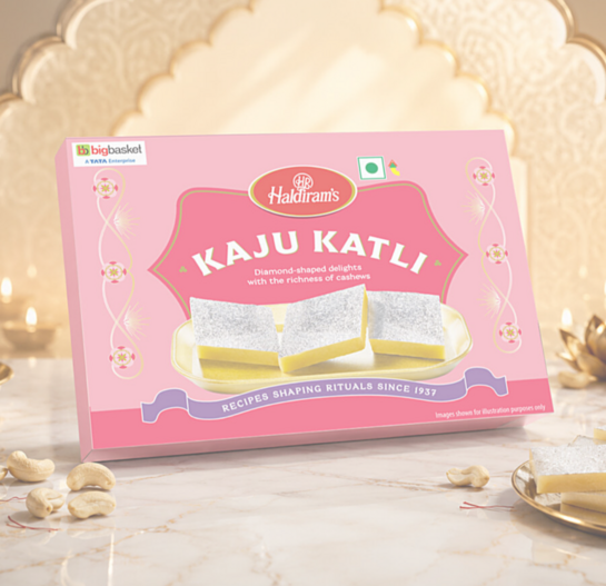 CRED - BIG BASKET: Haldiram's Kaju Katli 100g @70 , 1kg @677