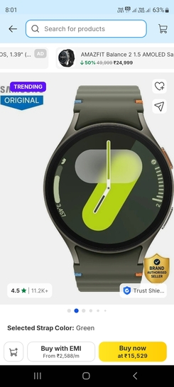 Samsung Galaxy Watch7 at ₹ 15,529 (excluding bank discount)