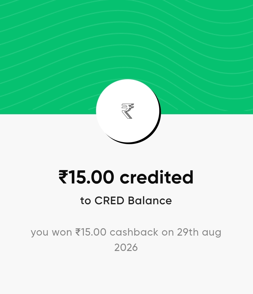 Swiggy × Cred Pay - Get flat rs 15 cash back on paying through saved visa cards