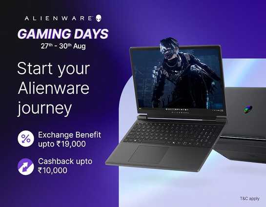 Alienware Gaming Days: Exchange Benefits ₹19K + Cashback ₹10K (27Th - 30Th Aug)
