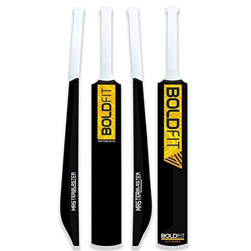 Boldfit Turf Bat Cricket for Adults Plastic Tennis Bat - Black