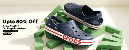 Crocs Price Drops: Up to 50% Off + Extra 5% on Prepaid orders 