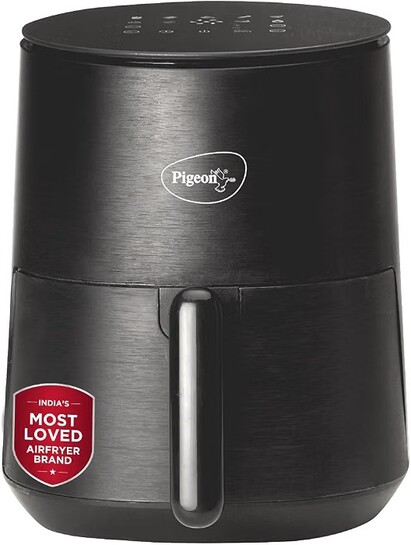 Pigeon Healthifry 3.3L Compact Digital Air Fryer | 1200W | 360° Rapid Air Circulation | 85% Less Oil |