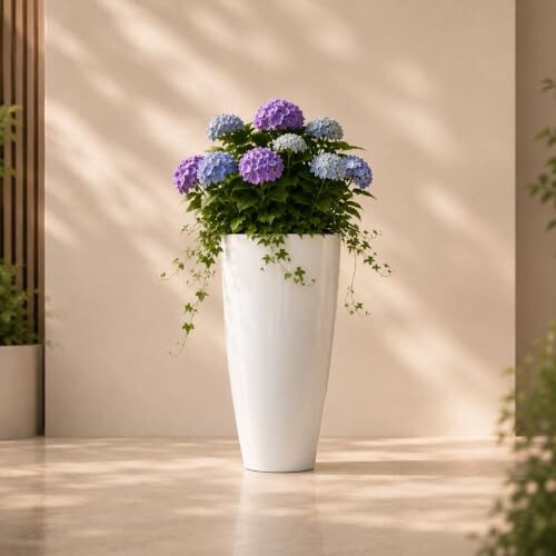 Ocean Mart Plastic Tower Pot Plant 14 Inch [Apply 50% Coupon]