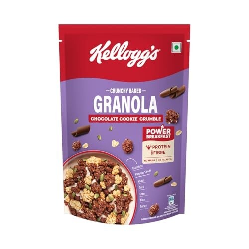Kellogg's Crunchy Granola Chocolate & Almond |Muesli |Power Breakfast | 400g