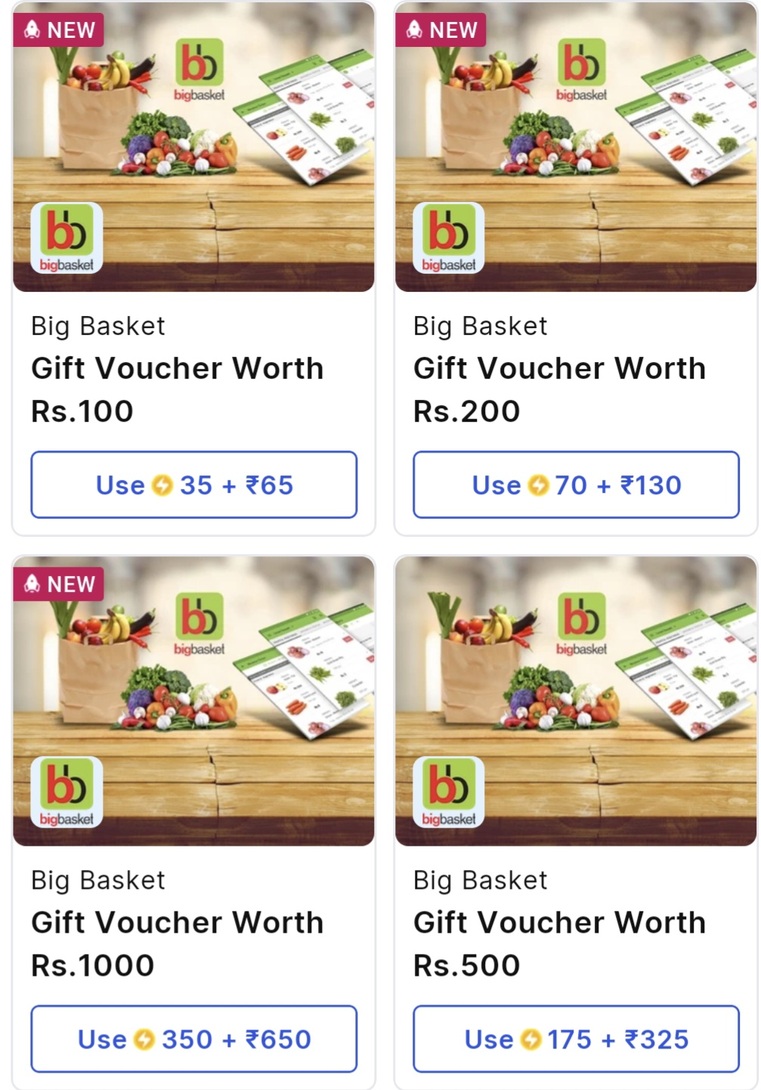 Flipkart- Bigbasket gv 35% off yesterday it was 18% off 