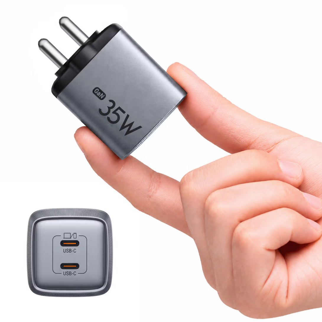  Tizum 35W GaN Universal Travel Adapter @ ₹499 Only | USB-C Fast Charging | Swiggy Instamart!