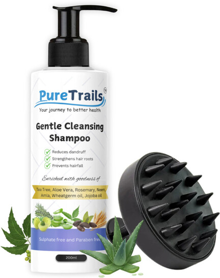 Buy PureTrails Gentle Cleansing Shampoo get Scalp Massager Free