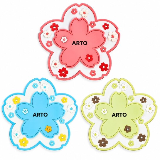 Cherry Blossom Flower Plates, Set of 3