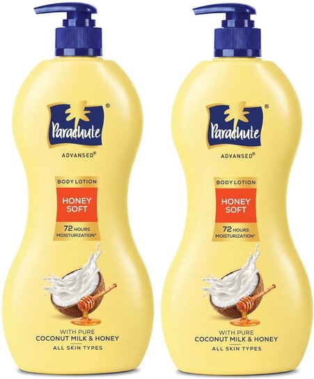 Parachute Advansed Honey Soft Body Lotion, 100% Natural, Dry Skin Moisturizer, Silky Smooth Skin (800 ml