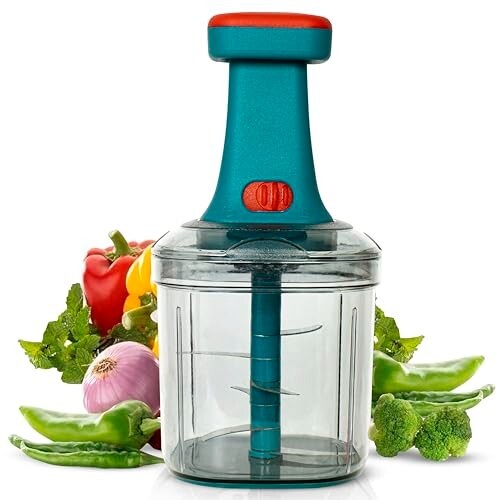 Rylan Manual Hand Press Push Chopper  (Assorted, 1000 ml, Plastic).[39% Coupon]
