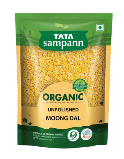 Tata Sampann Organic Moong Dal 1kg @99 & Paper Boat Jaljeera Zero Added Sugar Drink 215ml @9 & more