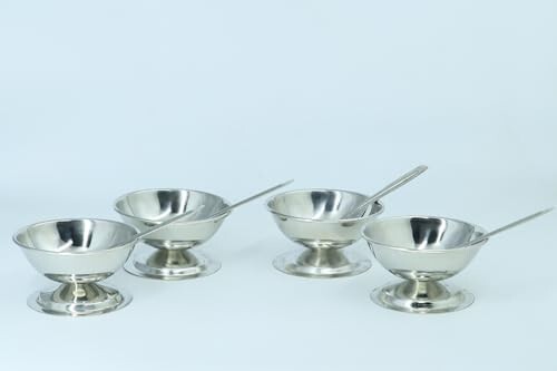 Stainless Steel Icecream Tea Cup 135ml Set of 4pcs [30% Coupon]