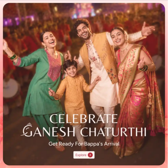 Myntra CELEBRATE GANESH CHATURTHI : Clothing, Pojja Essentials & More upto 90% off