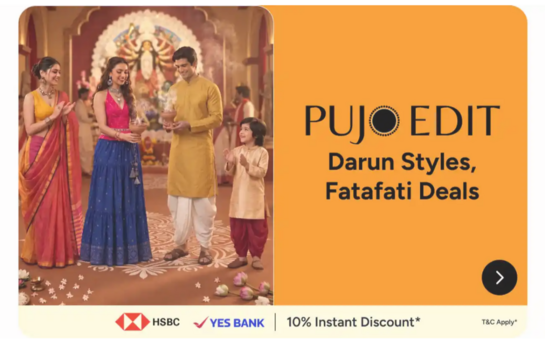 Myntra PUJO EDIT (Durga Puja ) clothing & more upto 90% off