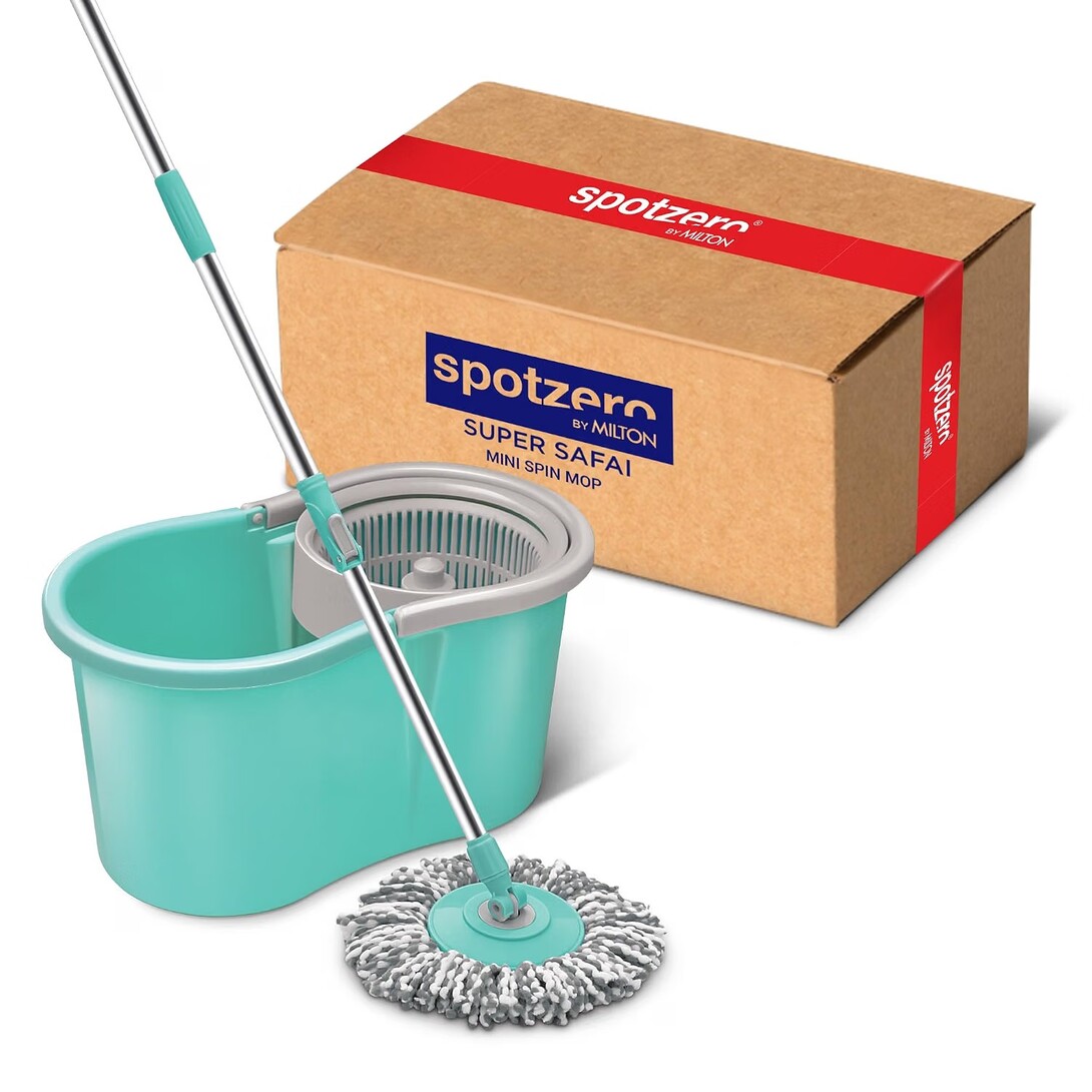 Spotzero by Milton Mini Spin Mop with Puller Handle