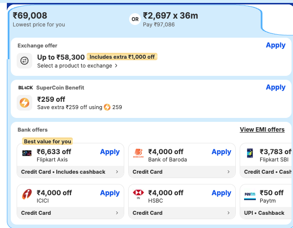 Lowest Price of iPhone 17 on Flipkart - DesiDime