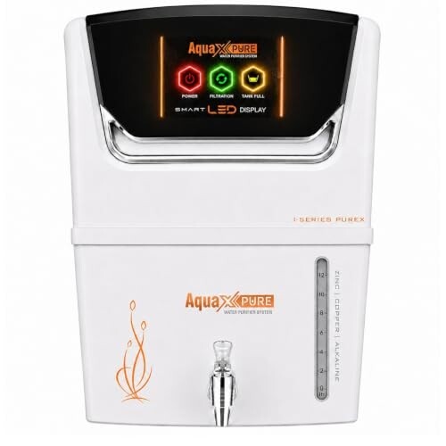 Aqua X Pure AI Black PureVanta Premium RO Water Purifier | Advanced RO + UV + UF Purification Technology | Copper & Zinc Mineral Booster | TDS Control System | Efficient Multi-Stage Filtration