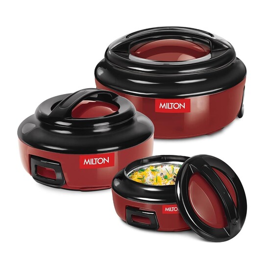 Milton Ernesto Inner Stainless Steel Jr. Casserole Set of 3 
