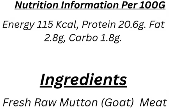 Meatizon Fresh Raw Mutton (Goat) Curry Cut - 300 grams