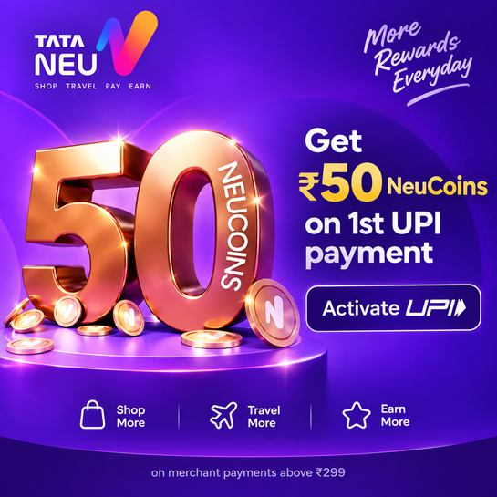 Tata Neu: Get ₹50 NeuCoins on 1st UPI Merchant Payment