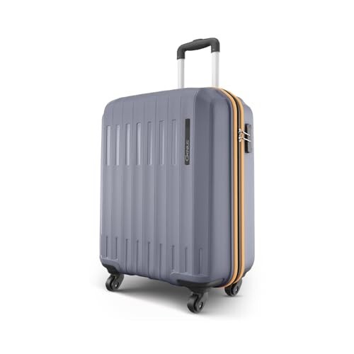 Safari Genius Alley 55cm Cabin Trolley Bag Hard Case Polypropylene, 4 Spinner Wheels, 360 Degree Wheeling Carry on Luggage, Travel Bag, Suitcase, Trolley Bags, Flintstone Softline (Grey)