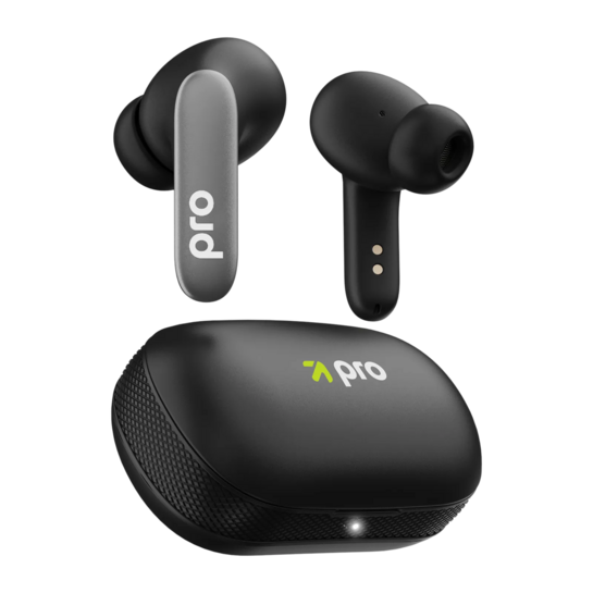GOBOULT K60 TWS Earbuds with Environmental Noise Cancellation (IPX5 Water Resistant, Fast Charging, Black)