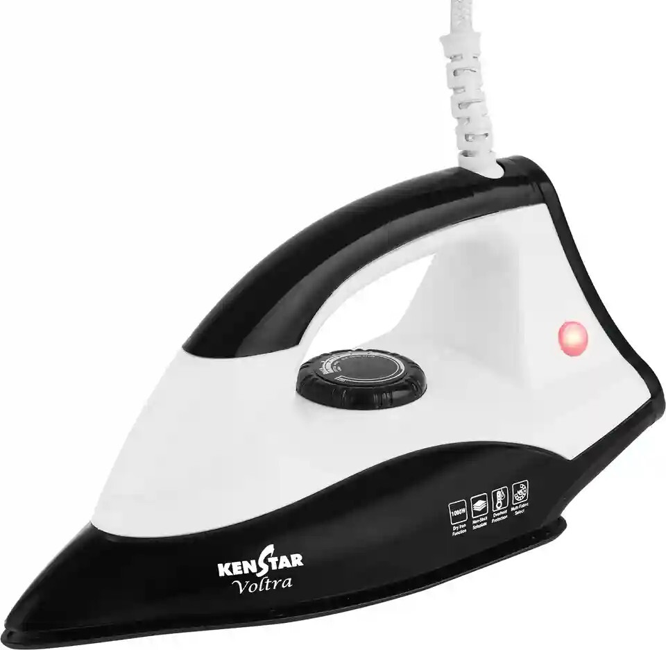 Kenstar Voltra 1000 W Dry Iron (White & Black)
