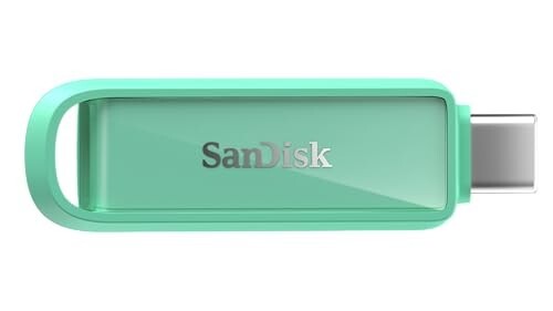 SanDisk Phone Drive with USB-C, 256GB, Upto 150 MB/s, Seafoam Green