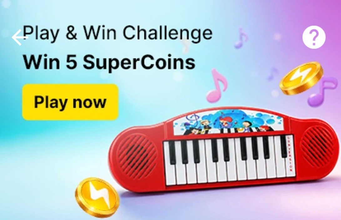 Flipkart supercoins -play and win challenge win 5 supercoins(User specific)