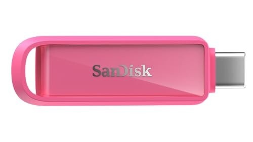 SanDisk Phone Drive with USB-C, 256GB, Upto 150 MB/s, Seastar Pink, 2Y Warranty, Automatic Backup Using SMZ, Works with iPhone 15 & iPhone 16 Series
