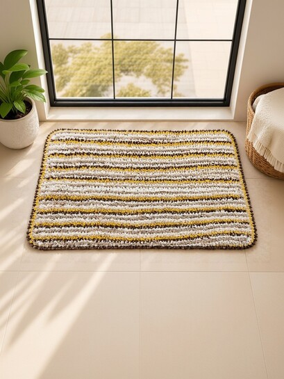 Buy AaHo Decor Brown Striped Quick Dry Doormats - Doormats for Unisex 44654448 | Myntra