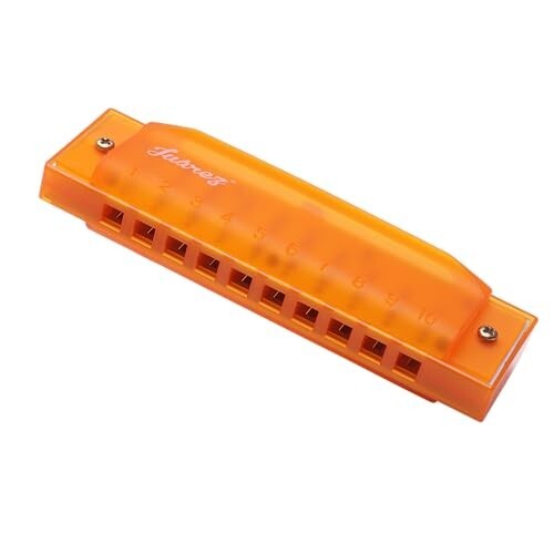 Juarez JJ10OR Harmonica in Orange – Easy to Play, Rich Sound, Portable Instrument
