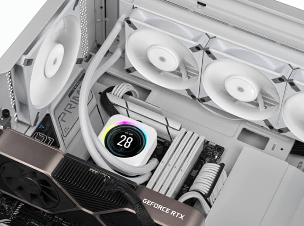 Corsair White AF120 Elite, High-Performance 120mm PWM Fluid Dynamic Bearing Fan with AirGuide Technology and Two Years Warranty