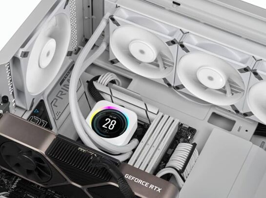 Corsair White AF120 Elite, High-Performance 120mm PWM Fluid Dynamic Bearing Fan with AirGuide Technology and Two Years Warranty