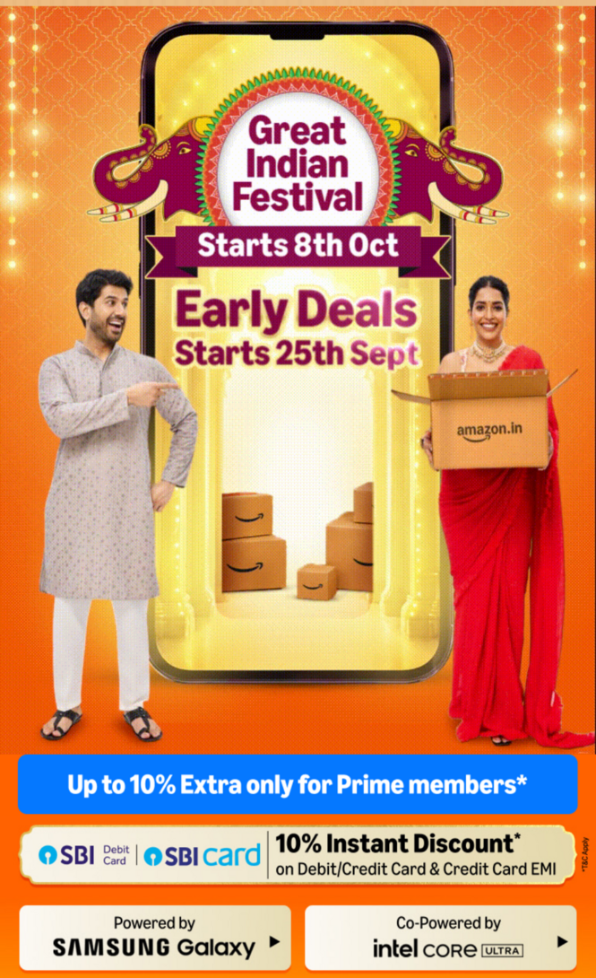 Amazon Great Indian Festival Sale Early Deals - Upto 80% off + Bank offer