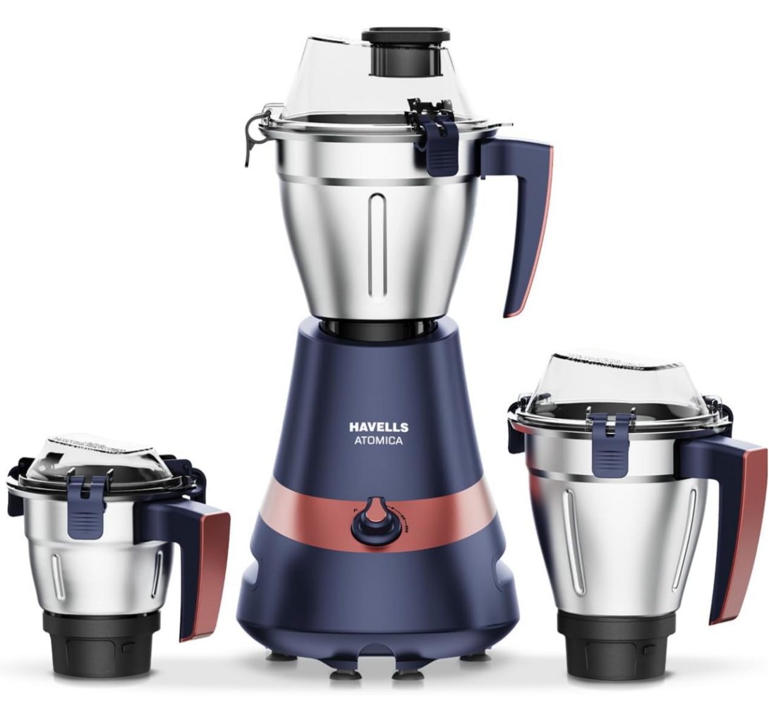 (More Havells products) Havells Atomica 1000W 3 Jar Mixer Grinder