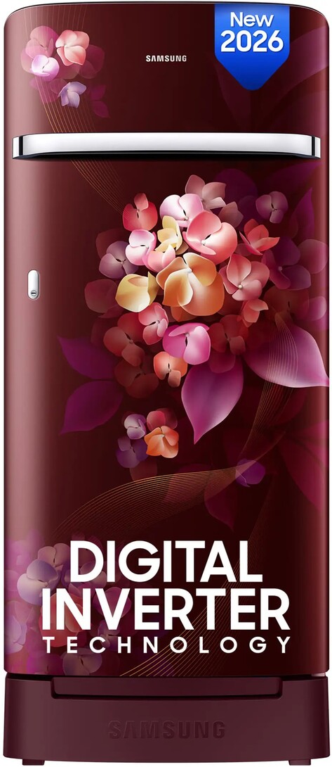 Samsung 189 L Direct Cool Single Door 4 Star Refrigerator with Base Drawer  (Hydrangea Plum, RR21H2H24HT/HL)