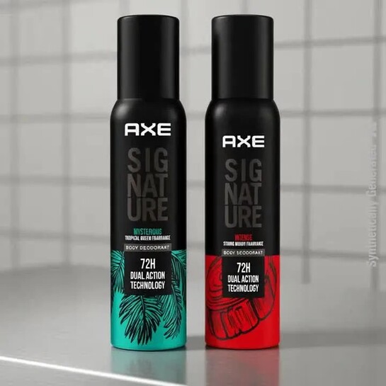 AXE Signature Mysterious and Intense Deodorant No Gas Body Perfume Body Spray  -  For Men (400 ml, Pack of 2)